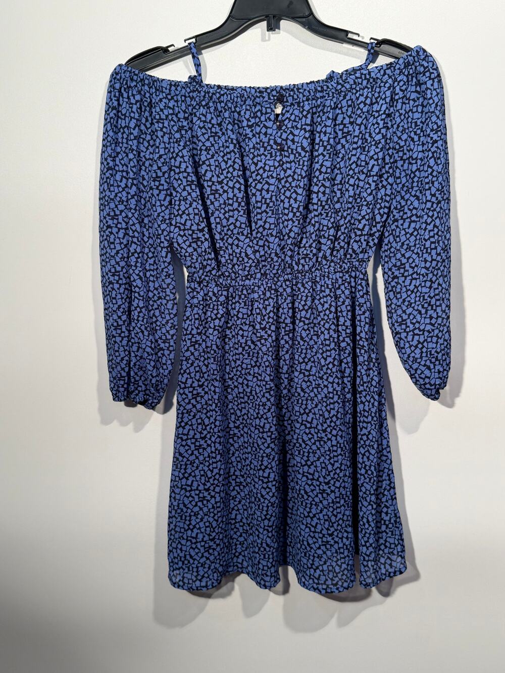 Abercrombie & Fitch XS Blue Abstract Cold Shoulder Mini Dressb